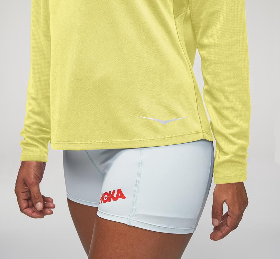 Hoka One One Tops Womens Yellow - Performance Long Sleeve - 25103QJRT